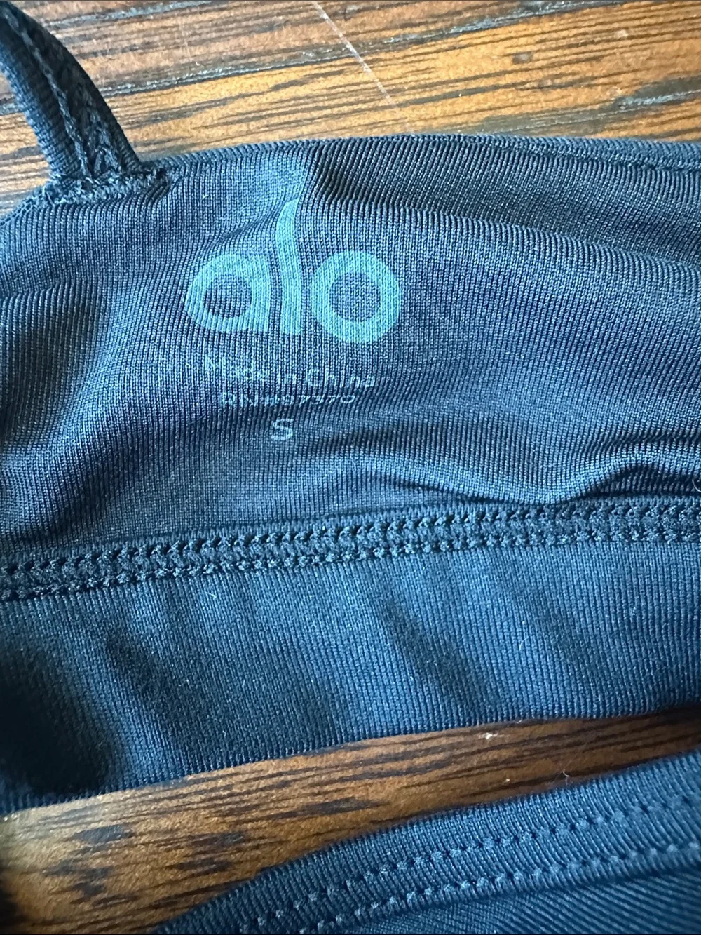 ALO Yoga Black Strappy High-Neck Sports Bra